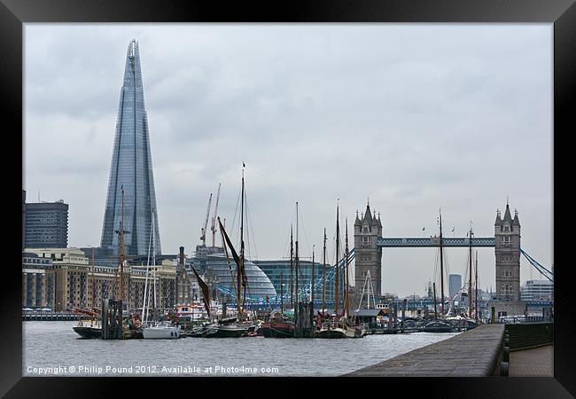 Tower Bridge and the Shard Framed Print by Philip Pound