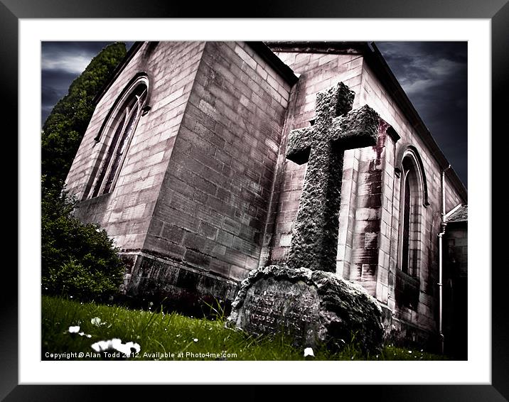 Graveyard Framed Mounted Print by Alan Todd