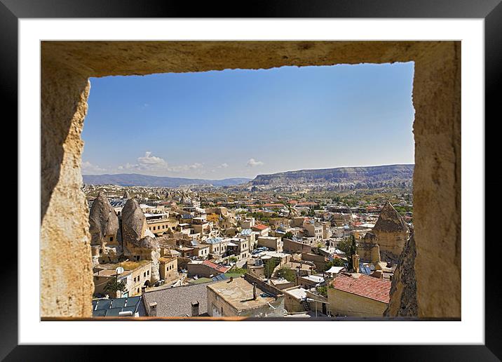 Cave window view of Goreme Framed Mounted Print by Arfabita  