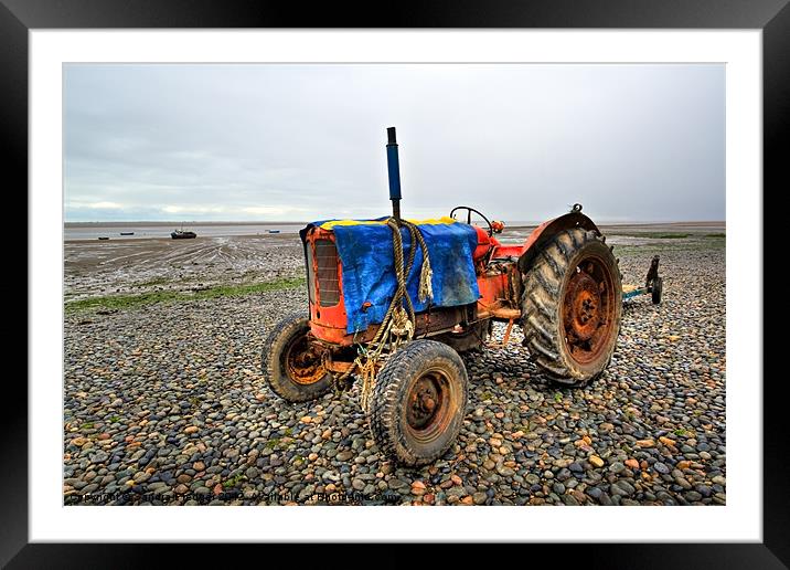 Lytham Tractor Framed Mounted Print by Sandra Pledger