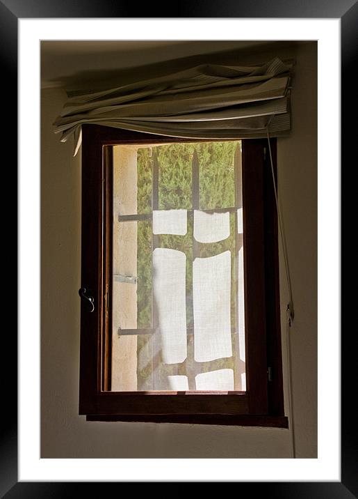 Window Shadow Patterns Framed Mounted Print by Jacqi Elmslie