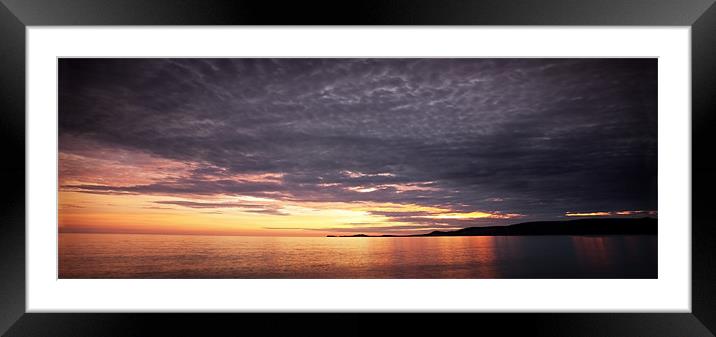 NEWGALE SUNSET#3 Framed Mounted Print by Anthony R Dudley (LRPS)