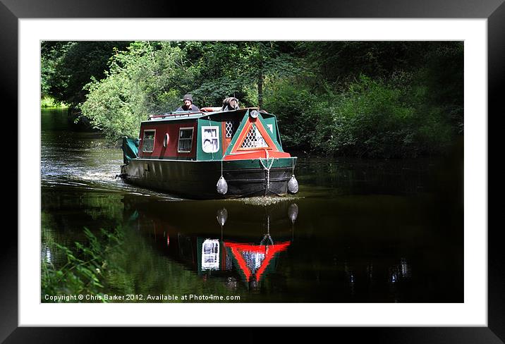 Canal journey Framed Mounted Print by Chris Barker