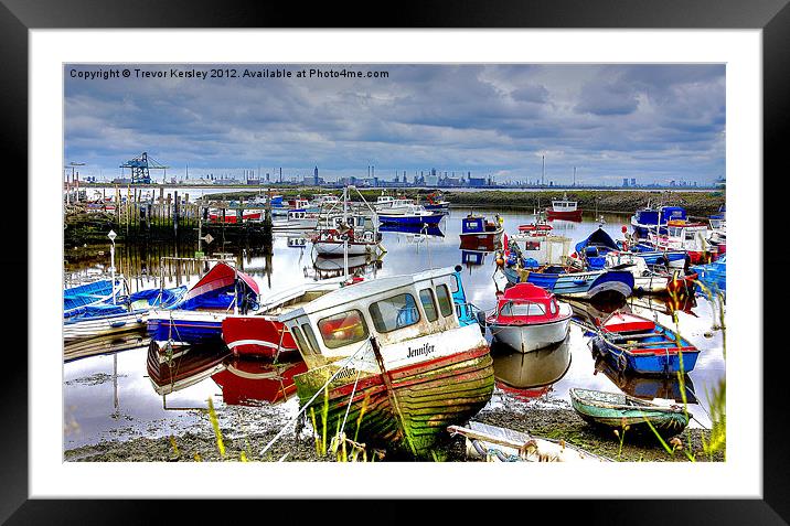 Down with the Boats Framed Mounted Print by Trevor Kersley RIP