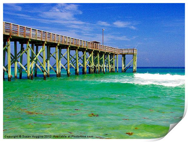 G.C. Tiller Fishing Pier Print by Susan Medeiros