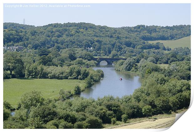 Chiltern Hills Meets the Thames Print by Jim Hellier
