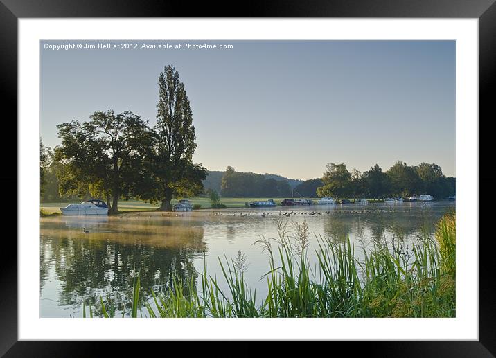 Thames at Mapledurham Framed Mounted Print by Jim Hellier