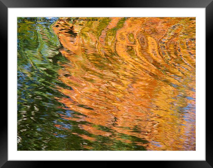 Ripples of Gold Framed Mounted Print by Eva Kato