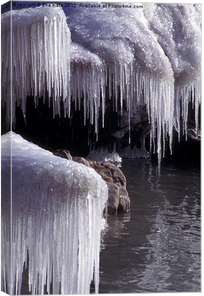 Curtain of Icicles Canvas Print by Eva Kato