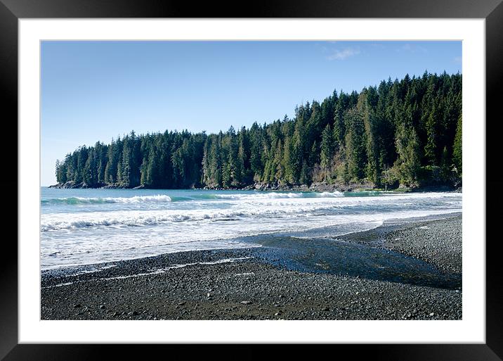 CHINA SURF china beach juan de fuca provincial park BC canada Framed Mounted Print by Andy Smy