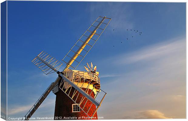 Horsey Drainage Mill, Norfolk Canvas Print by Louise Heusinkveld