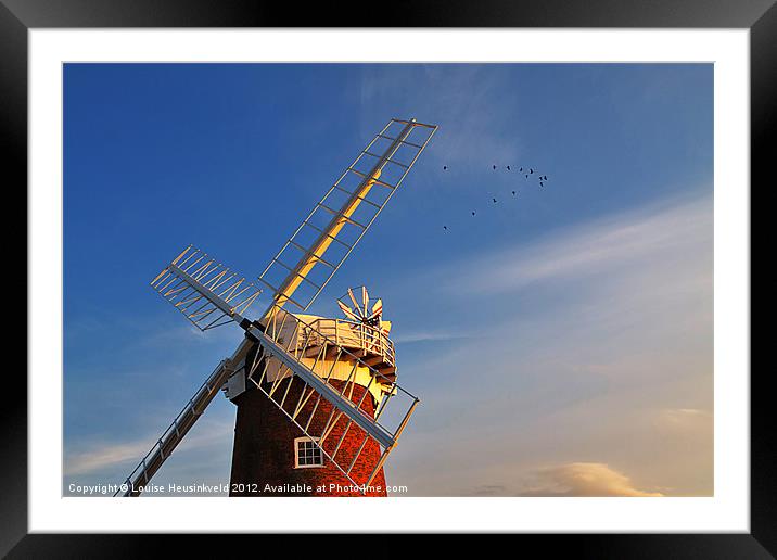 Horsey Drainage Mill, Norfolk Framed Mounted Print by Louise Heusinkveld
