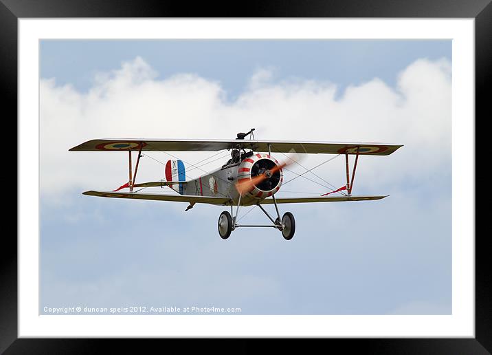 Nieuport 17 Framed Mounted Print by duncan speirs