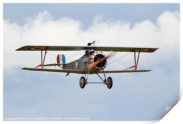 Nieuport 17 Print by duncan speirs