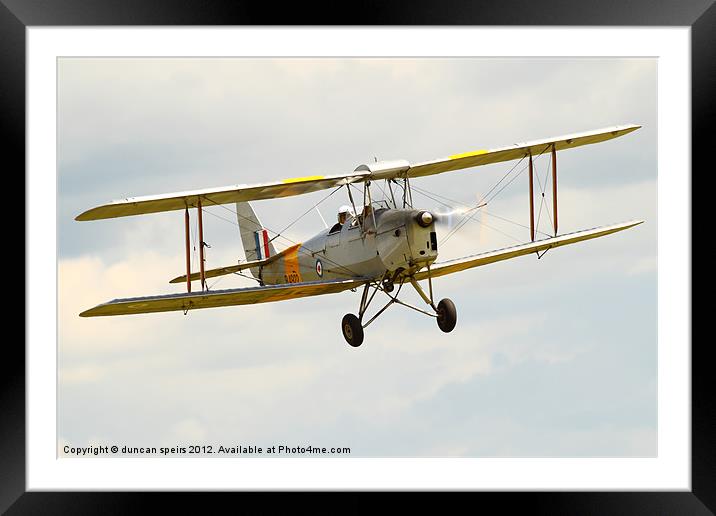 Dehaviland Tigermoth Framed Mounted Print by duncan speirs