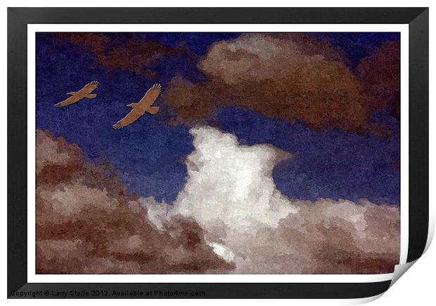 Montana Birds, and Sky Print by Larry Stolle