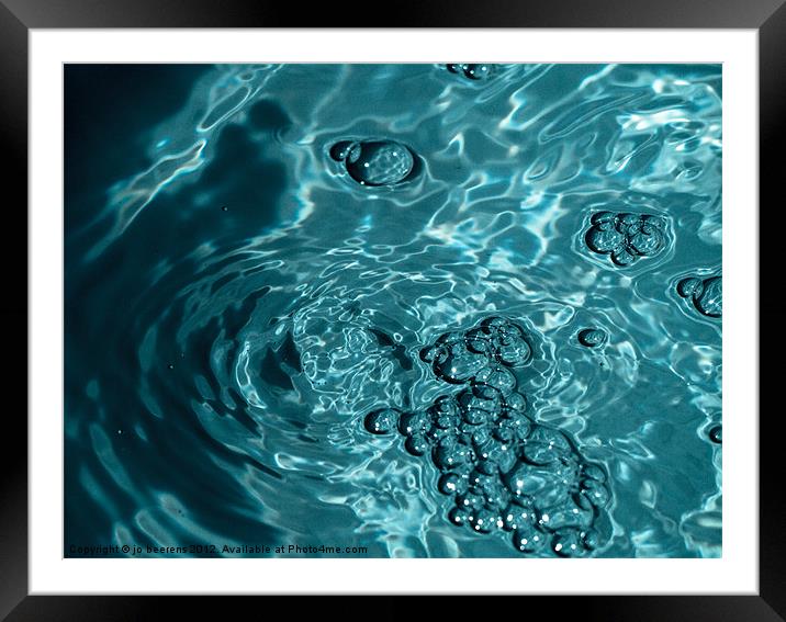 bubbles Framed Mounted Print by Jo Beerens