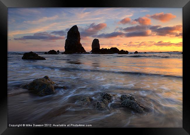Needles Sunset Framed Print by Mike Dawson