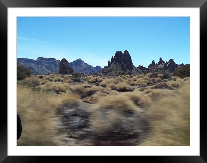 Mount Teide Rocky Blur Framed Mounted Print by David McBarnett