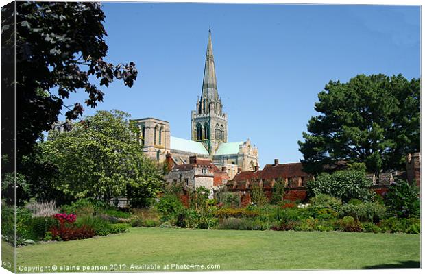 Chichester Cathedrel Canvas Print by Elaine Pearson