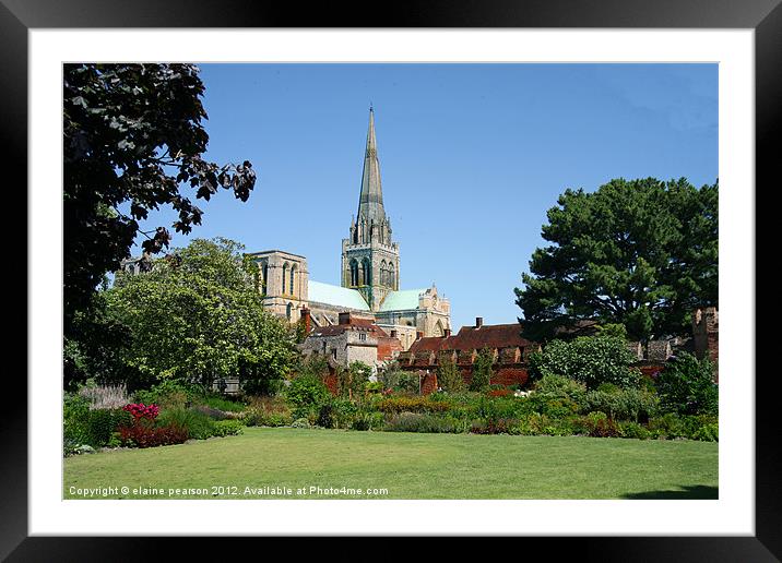 Chichester Cathedrel Framed Mounted Print by Elaine Pearson