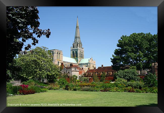 Chichester Cathedrel Framed Print by Elaine Pearson