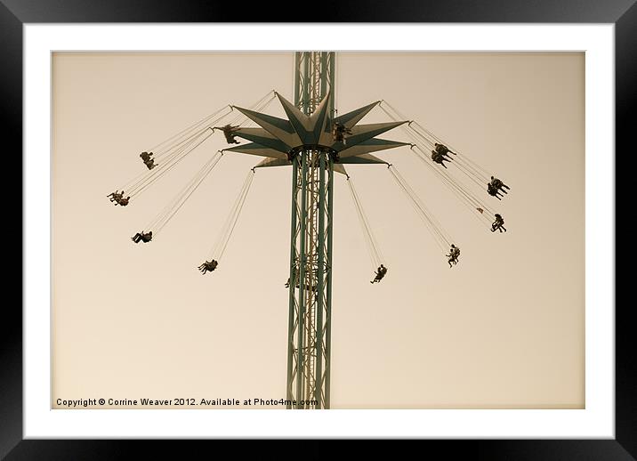 Fairground Ride....Way up High ! Framed Mounted Print by Corrine Weaver
