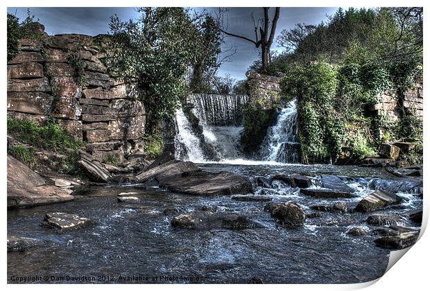 Penllergaer Falls Swansea Print by Dan Davidson