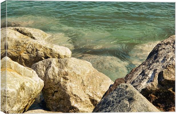 Rocks and ripples Canvas Print by Sharon Lisa Clarke