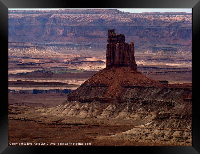 Butte at Monument Valley Framed Print by Eva Kato