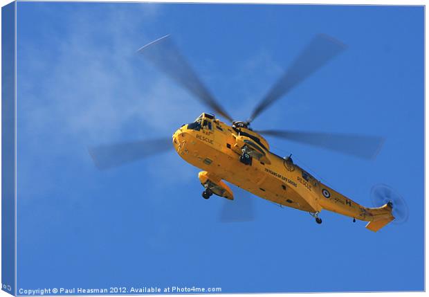 Sea King Rescue Helicopter Canvas Print by P H