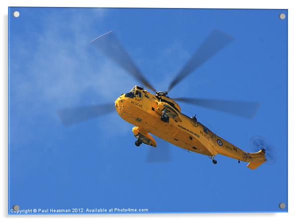 Sea King Rescue Helicopter Acrylic by P H