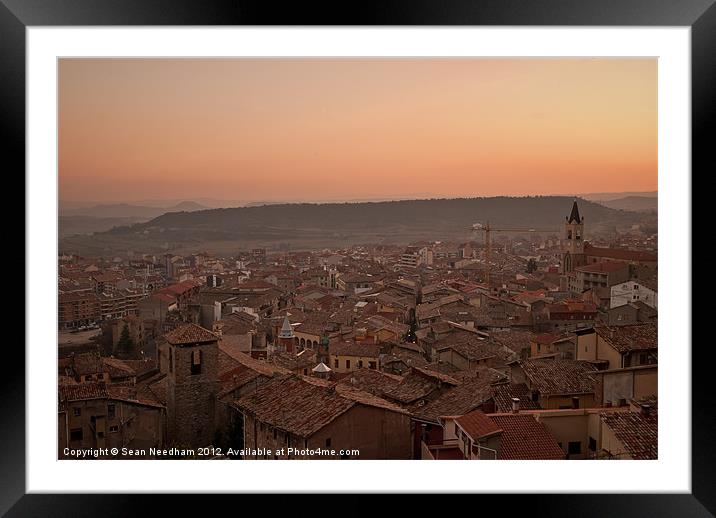 Catalan Mountain Town Framed Mounted Print by Sean Needham
