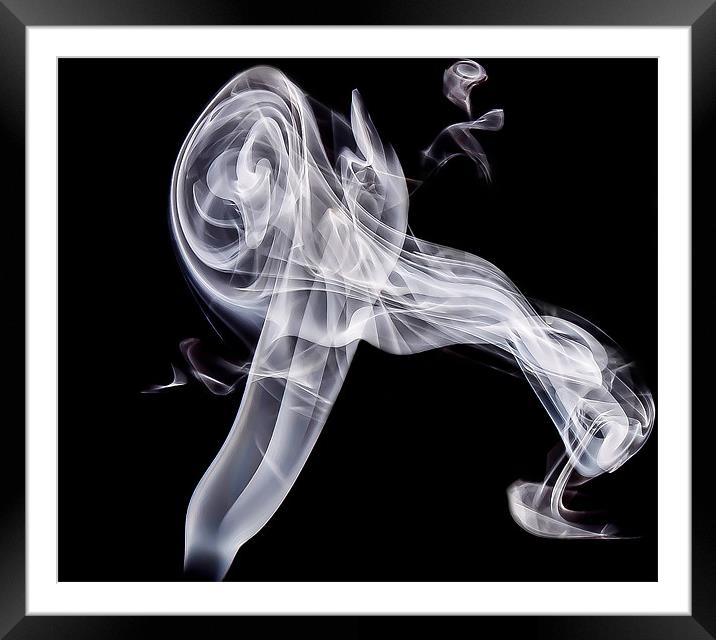 Jet Engine smoke stream Framed Mounted Print by Andrew Ley