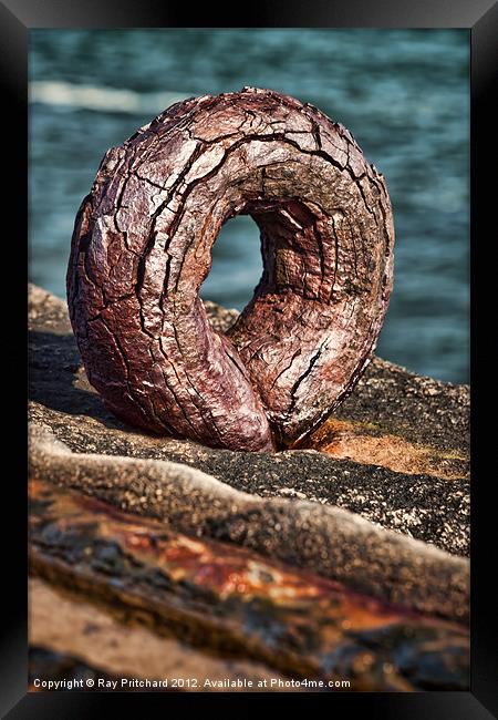 Old Rusty Hoop Framed Print by Ray Pritchard