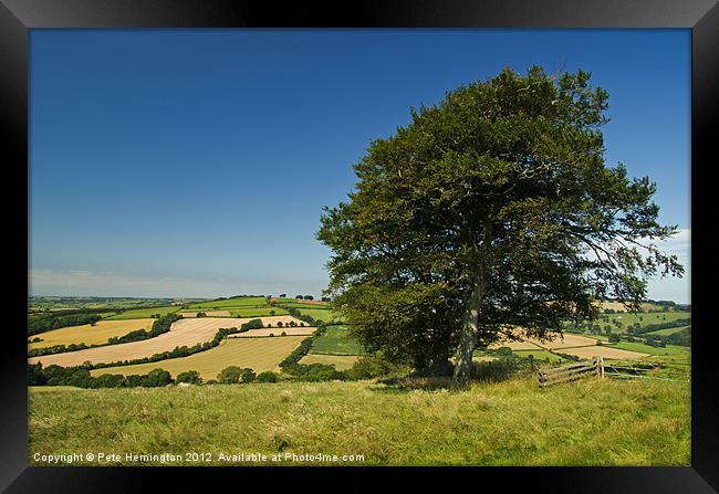 View from Raddon Top Framed Print by Pete Hemington