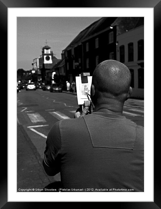 Artiste at Work Framed Mounted Print by Urban Shooters PistolasUrbanas!