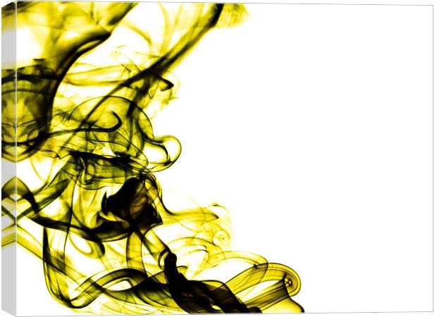 Yellow Swirly Smoke Canvas Print by Andrew Ley