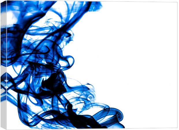 Blue swirl smoke Canvas Print by Andrew Ley