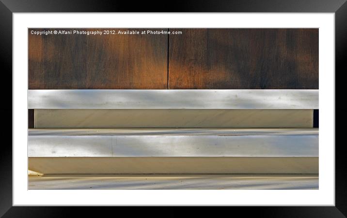 Marble on wood Framed Mounted Print by Alfani Photography