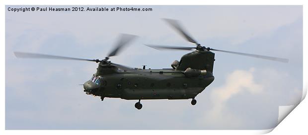 Chinook Flypast Print by P H