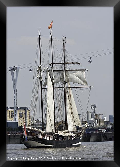 Dutch Tall Ship Oosterschelde Framed Print by Philip Pound