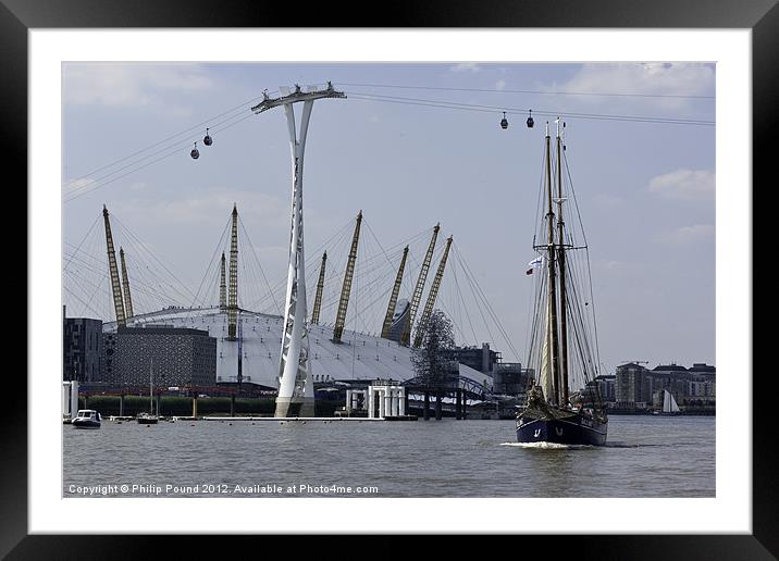 Tall Ship at the O2 Arena Framed Mounted Print by Philip Pound