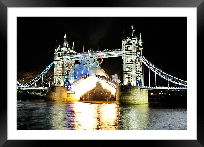Tower Bridge Fireworks Framed Mounted Print by Phil Clements