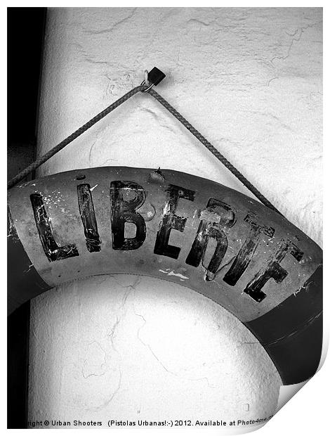 Liberte Lock Print by Urban Shooters PistolasUrbanas!