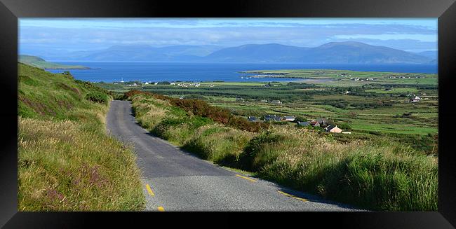 View over Ventry Bay Framed Print by barbara walsh