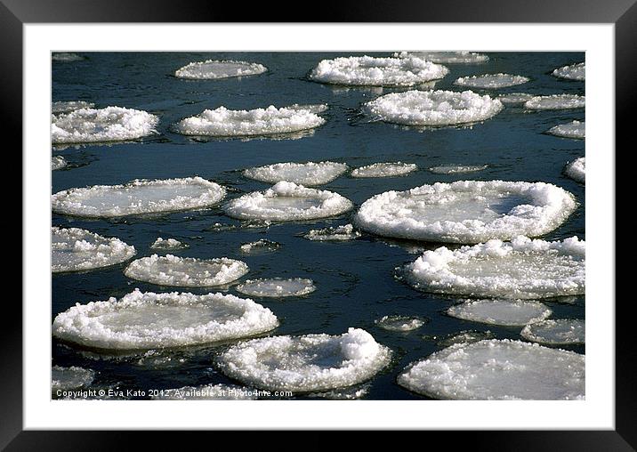 Ice Floes Framed Mounted Print by Eva Kato