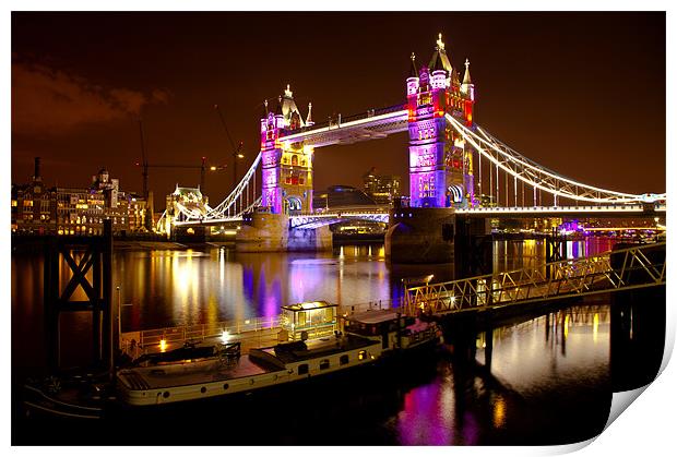 Tower Bridge - New Clothes Print by peter tachauer
