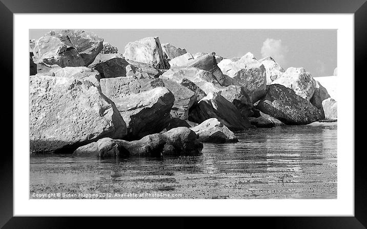 Barrier Wall Framed Mounted Print by Susan Medeiros