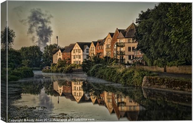 Dawn reflections Canvas Print by Andy dean